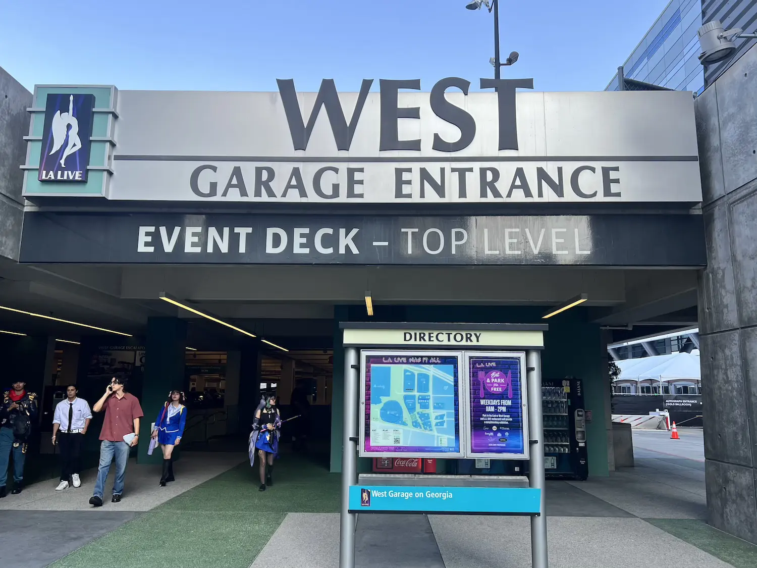 LA LIVE west garage for AX parking